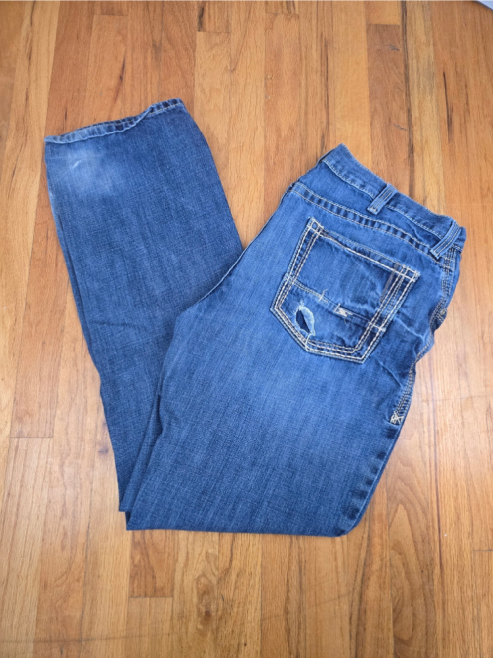 Men's Ariat M5 Straight Leg Jeans Blue Waist 38x36